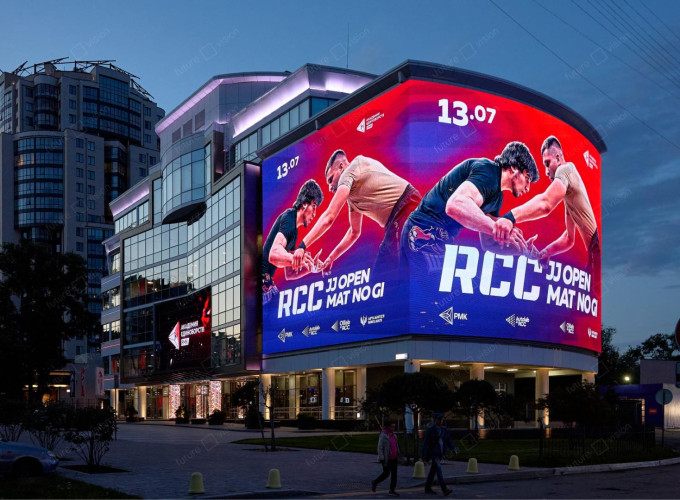 Медиафасад для Академии единоборств РМК